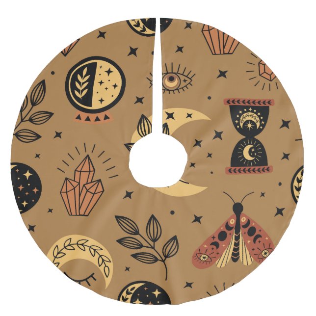 Magic Inslag: Enchanting Seamless Mönster Julgransmatta Borstad Polyester (Framsidan)