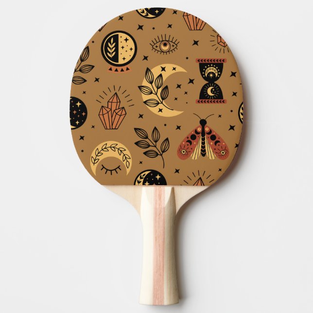 Magic Inslag: Enchanting Seamless Mönster Pingisracket (Framsidan)