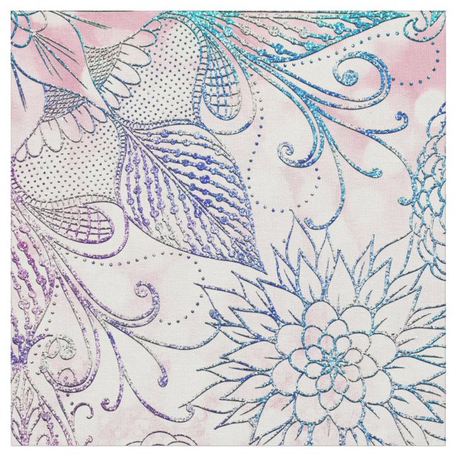 Magic Iridescent Glitter Feathers Dreamcatcher Tyg (Närbild)