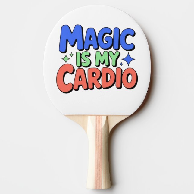 Magic Is My Cardio – Funny Witchy Ping Pong Paddle Pingisracket (Baksidan)