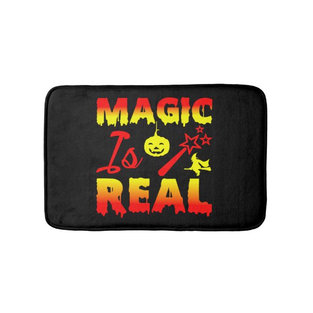 Magic is Real Halloween Pumpkin Witch Spell Trolls Badrumsmatta (Framsidan)