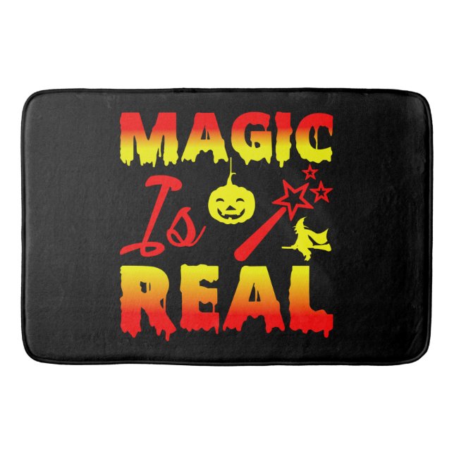 Magic is Real Halloween Pumpkin Witch Spell Trolls Badrumsmatta (Framsidan)