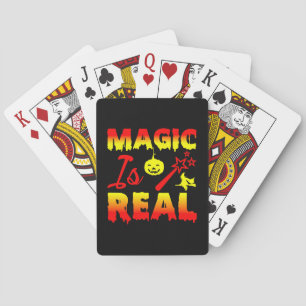Magic is Real Halloween Pumpkin Witch Spell Trolls Casinokort
