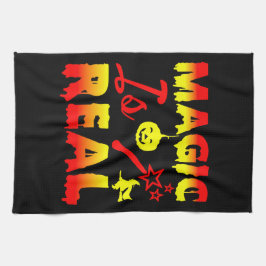 Magic is Real Halloween Pumpkin Witch Spell Trolls Kökshandduk