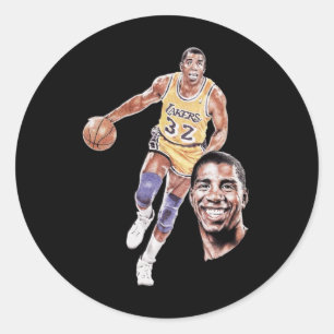 Magic Johnson Art Graphic Runt Klistermärke