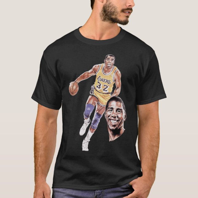 Magic Johnson Art Graphic T Shirt (Framsida)