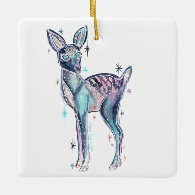 Magic jul Winter Hjort Julgransprydnad Keramik (Framsida)