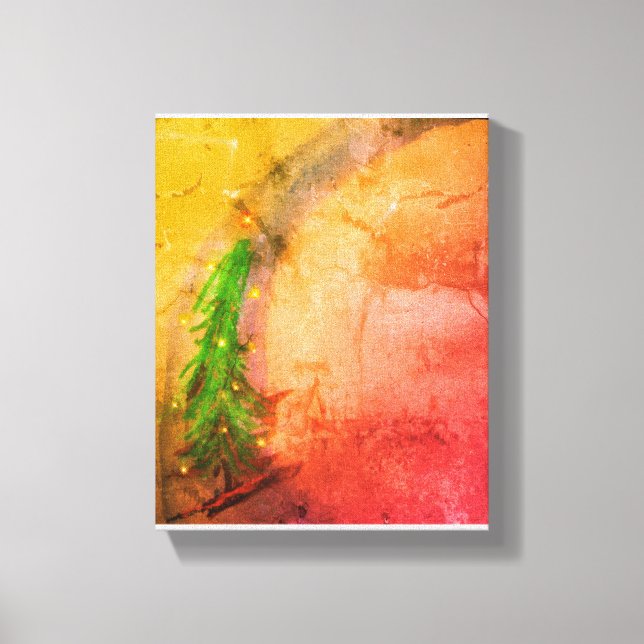 Magic Julgran canvas-belysning hemma Canvastryck (Framsida)