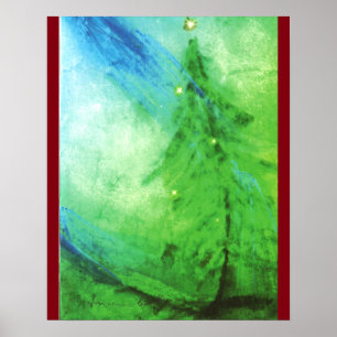 Magic Julgran, finkonst julklendor Poster