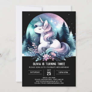 Magic Jungle Horse Birthday Inbjudningar
