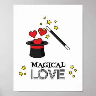 Magic Kärlek - Black Poster