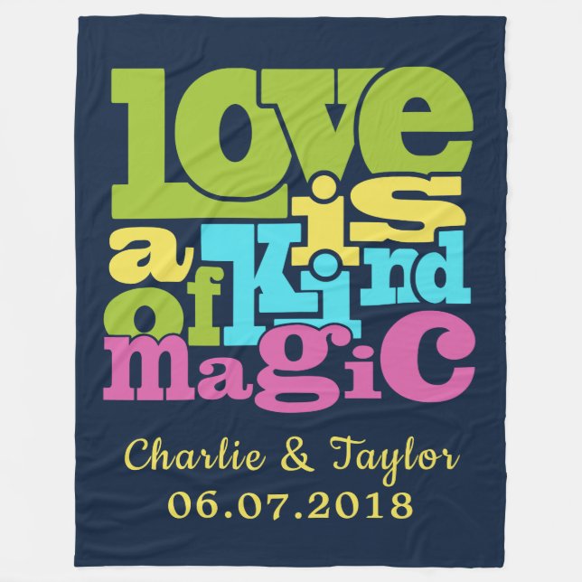 Magic Kärlek egna namn och filtar för datumfiltar (Framsidan)