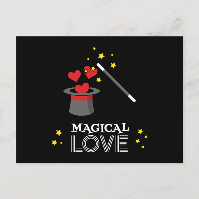 Magic Kärlek - White Helg Vykort (Framsida)
