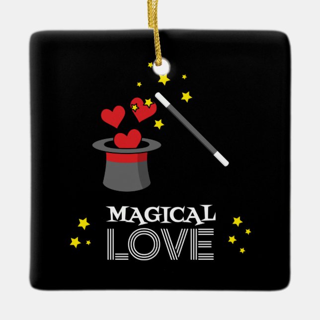 Magic Kärlek - White Julgransprydnad Keramik (Framsida)