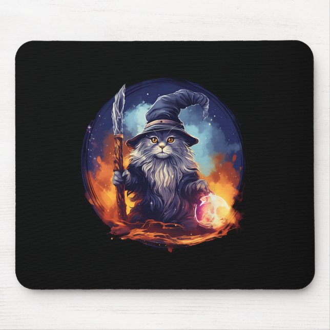 Magic Kattdjur Sorcerer Enchanting Wizard Cat Musmatta (Framsidan)