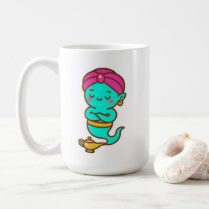 Magic Kawaii Djinn - Neon Spirit Kaffemugg
