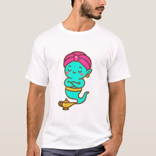 Magic Kawaii Djinn - Neon Spirit T Shirt (Framsida)