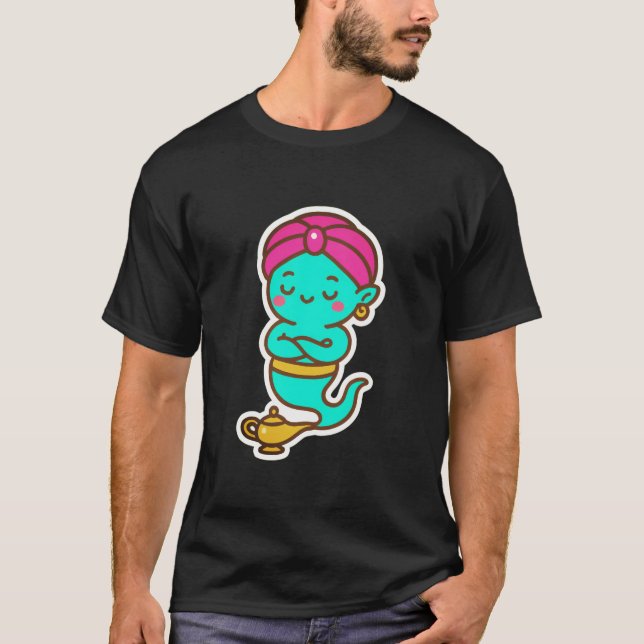 Magic Kawaii Djinn - Neon Spirit T Shirt (Framsida)