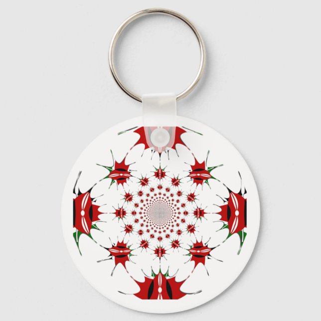 Magic Kenya: Kaleidoscope Kulturidentitet 🇰 🇪 Nyckelring (Framsida)