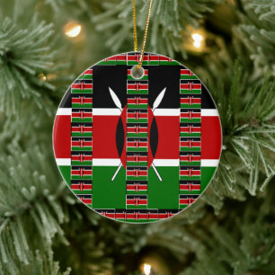 🇰 Magic Kenya: Ram of Unity and Pride Julgransprydnad Keramik
