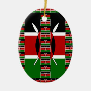 🇰 Magic Kenya: Ram of Unity and Pride Julgransprydnad Keramik