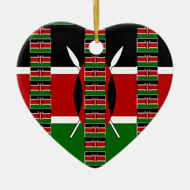 🇰 Magic Kenya: Ram of Unity and Pride Julgransprydnad Keramik (Framsidan)