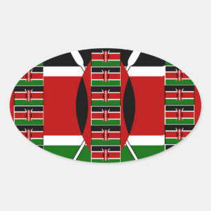 🇰 Magic Kenya: Ram of Unity and Pride Ovalt Klistermärke