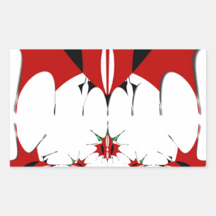 Magic Kenya: Symmetry of Heritage Modernytt 🇰 🇪 Rektangulärt Klistermärke