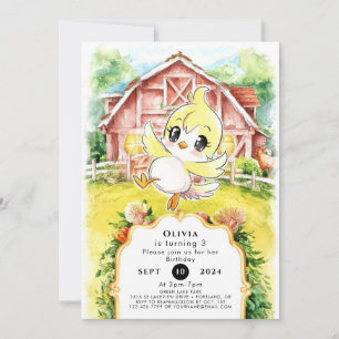 Magic Kids Chicken Birthday Inbjudningar