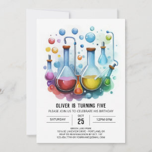 Magic Kids Discovery Scientist Birthday Inbjudningar