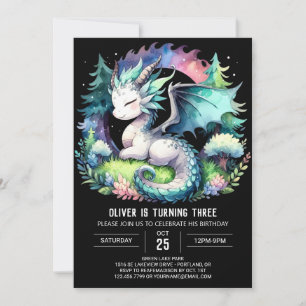 Magic Kids Dragon Birthday Inbjudningar