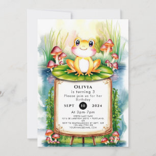 Magic Kids Frog Birthday Inbjudningar