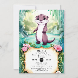 Magic Kids Otter Birthday Inbjudningar