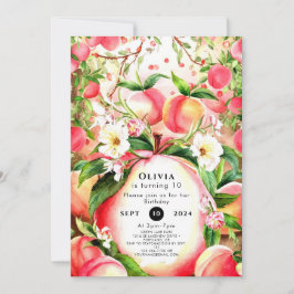 Magic Kids' Peach Birthday Inbjudningar