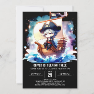 Magic Kids Pirat Birthday Inbjudningar