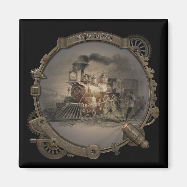 Magic Lantern - Steampunk Stil Ram. Magnet (Framsidan)