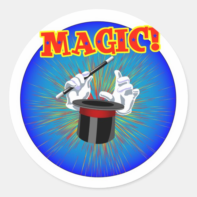 Magic - Large Sticker Runt Klistermärke (Framsida)