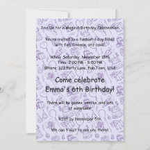 Magic Lavender Birthday-inbjudan, för barn