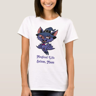 Magic Life Salem Mass Witch Fladdermus T Shirt