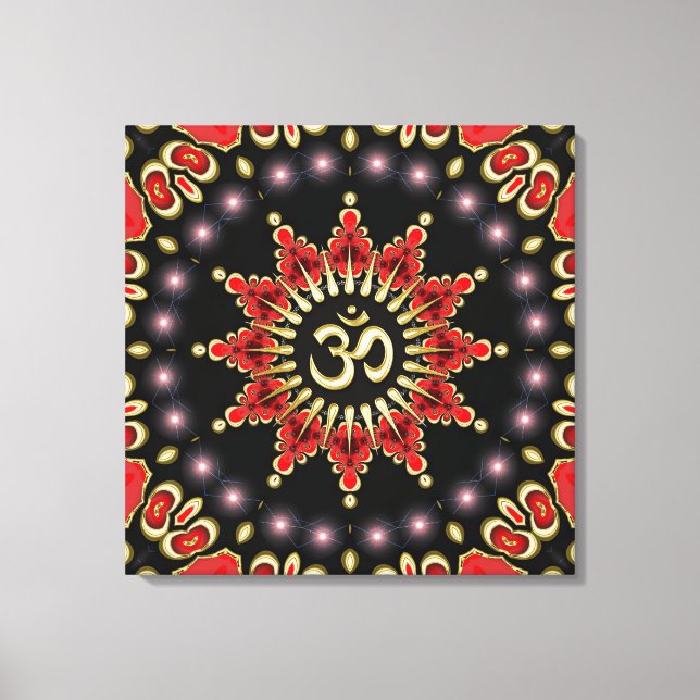 Magic Light Aum Star New Age Wrapped Canvas (Framsida)