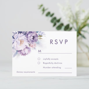 Magic Lila Blommigts Winter Wedding OSA Kort