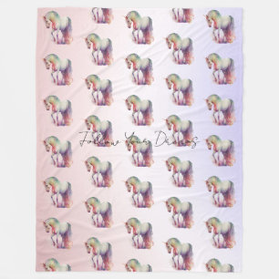 Magic Lila Ombre Unicorn Fleecefilt