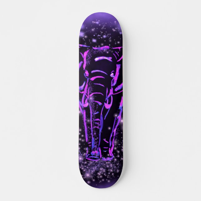 Magic Lila Rosa Elephant Skateboard (Framsida)