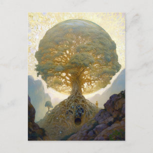 Magic Livets träd Surreal Natature Art Vykort