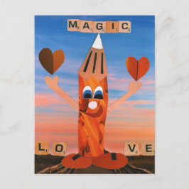 Magic Love! Grappig potlood stuurt liefde Vykort