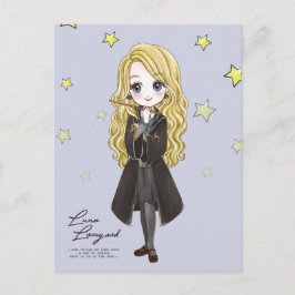 Magic Luna Lovegood Watercolor Inbjudan Vykort
