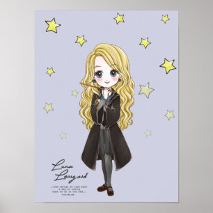 Magic Luna Lovegood Watercolor Poster