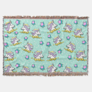 Magic Lycklig Unicorn and Stars Filt