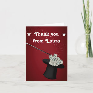 Magic Magician Birthday Tackkort Card