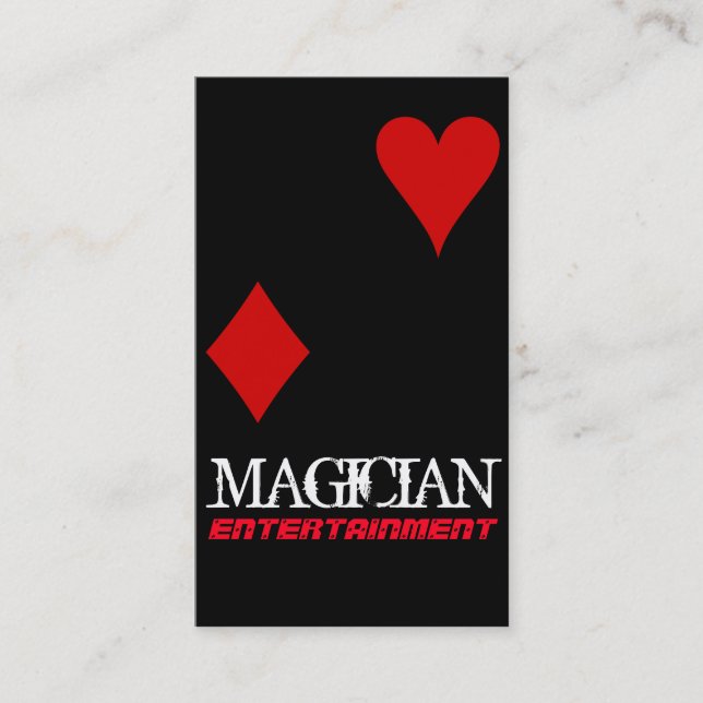 Magic Magician Card Poker Trick-underhållning Visitkort (Framsida)